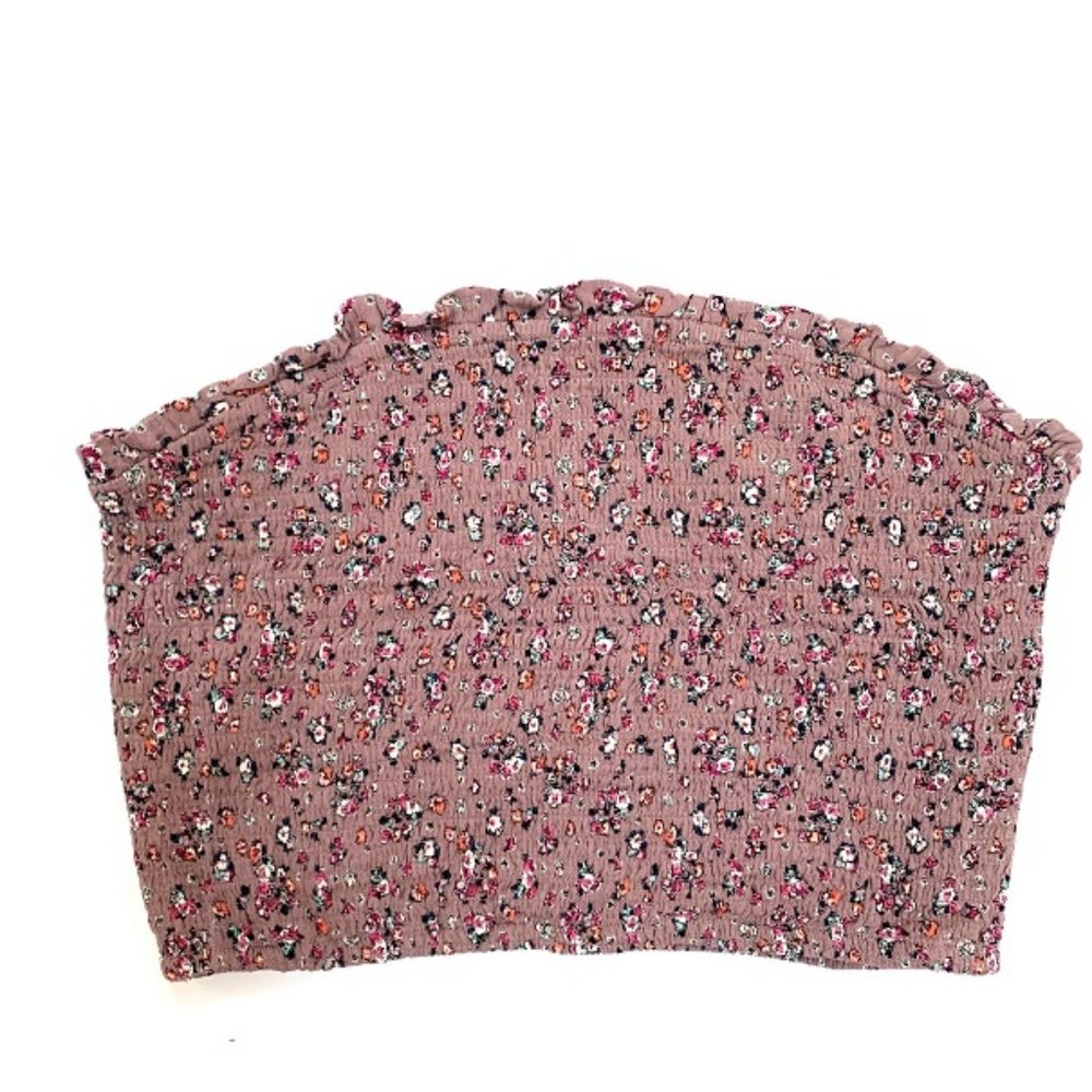 XHILARATION Smocked Ditsy Floral Tube Top